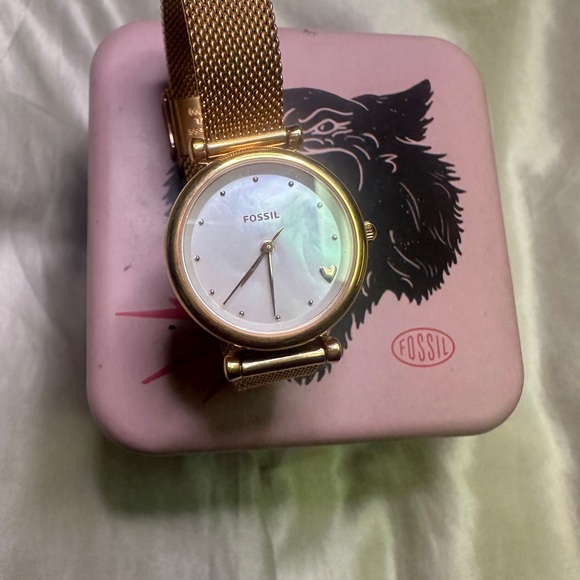 Fossil Gold Mesh Women's Watch - Picture 1 of 4